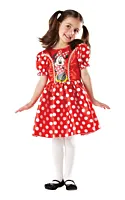 Costum Halloween Rochita clasica Minnie Mouse, marime 3-4 ani, Rosu