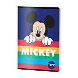 Caiet capsat tip 2 Mickey Mouse Pigna, A5, 24 file