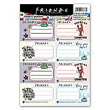 Set 40 etichete scolare Friends Pigna, Multicolor