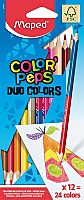 Creioane colorate Maped duo 24 culori