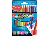 Set 12 creioane colorate Maped Color'Peps Plasticlean, ceara, Multicolor