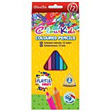 Set 12 creioane colorate triunghiulare Colour Kids Playful Colours, Multicolor
