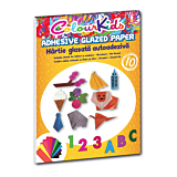 Hartie glasata adeziva A4 10 culori/set, Colour Kids