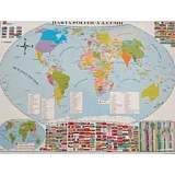 Harta fizica a lumii. Harta politica a lumii. Format A3