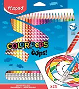 Set creioane colorate cu guma Color Peps Oops Maped, 24 culori
