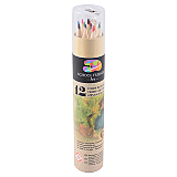 Creioane Color SF ART 12culori NATUR hexagonal in tub carton cu ascutitoare