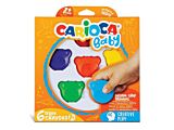 Set 6 creioane cerate Teddy Carioca Baby, 1+, Multicolor