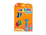 Set 12 markere pentru copii Carioca Baby, 1+, Multicolor