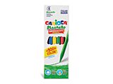 Set 6 creioane plastifiate Carioca Plastello, Multicolor
