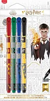 Set 4 finelinere Maped Harry Potter cu varf mediu, 0.8 mm, Multicolor