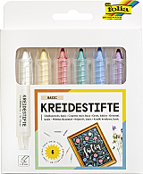 Set 6 creioane colorate Folia, creta, Multicolor