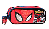 Penar scoala cu 2 compartimente Spiderman Comic, 23x9x7 cm, Multicolor