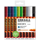 Set 10 markere Molotow One4All 127HS Basic Set 2, 2 mm, Multicolor