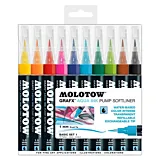 Set 10 Softlinere Aqua Ink Pump Molotow, 1.0 mm, Multicolor