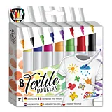 Set 8 carioci pentru textile Grafix, Multicolor