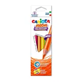 Set 6 creioane colorate triunghiulare Carioca Neon, Multicolor