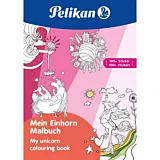 Carte de colorat cu 100 abtibilduri Pelikan My Unicorn, motiv Unicorni, format A4, 48 file
