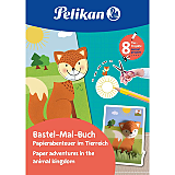 Carte pentru activitati creative cu decupaje Pelikan, motiv Animale, format A4, 32 file