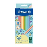 Set 12 creioane colorate Pelikan Pastel, Multicolor