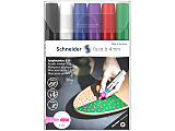 Set 6 markere cu vopsea acrilica Schneider Paint-It 320, 4 mm, Multicolor