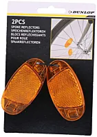 Set 2 reflectorizante bicicleta Dunlop, plastic, Portocaliu