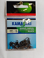 Set 10 agrafe cu vartej Kamasaki, marimea 10, Negru