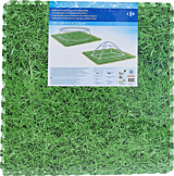 Covorul imitatie iarba pentru protectia piscinei Carrefour, 81x81x1 cm, Verde
