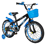Bicicleta pentru copii Rich Baby Carpat R1603A, otel, 16", Albastru/Negru