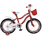 Bicicleta copii Rich Baby R1604A, 16", Rosu/Alb
