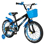 Bicicleta copii Rich Baby R1603A, otel, 16", Negru/Albastru