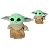 Jucarie plus Star Wars Mandalorian Baby Yoda, 25 cm, Multicolor