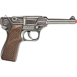 Pistol cu capse Gonher - Pistol politie metalic, 8 capse, 21 cm
