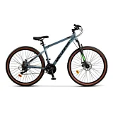 Bicicleta MTB Velors C27302A, cadru aluminiu, frana pe disc, 27.5", Gri/Verde