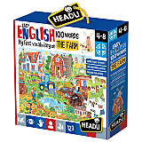 Puzzle Headu Teacher Tested - Ferma, 100 de cuvinte in limba engleza, 108 piese