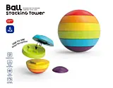 Jucarie pentru stivuire in forma de minge, 6 piese, Multicolor