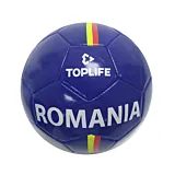Minge fotbal Top Life Romania, marimea 5, Albastru