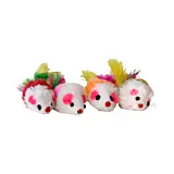 Jucarie pentru pisici cu 4 soricei, Multicolor