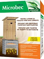Pulbere Microbec pentru latrine si toalete fara apa curenta Bros, 4 x30g