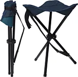 Scaun pentru camping cu 3 picioare, Bleumarin/Negru