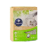 Asternut tofu pentru pisici Carrefour, aroma de lapte, 4.6L
