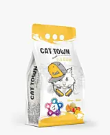 Asternut igienic pentru pisici cu miros de mango si pepene galben Cat Town, 5 L