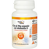 Calciu si Magneziu Organic cu Vitamina D3 Vitamine si Minerale, 60 comprimate