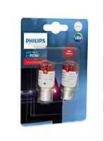 Set 2 becuri LED pentru lampi auto de semnalizare Philips Ultinon Pro P21, 12 V, Rosu
