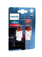 Set 2 becuri LED pentru lampi auto de semnalizare Philips Ultinon Pro W21/5W, 12 V, Rosu