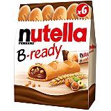 Batoane cu crema de ciocolata si alune Nutella B-Ready, 6 bucati, 132g