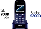 Telefon mobil seniori E-boda S200D, Dual SIM, Negru