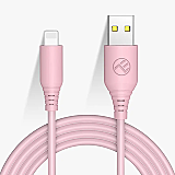 Cablu silicon Tellur USB to Lightning, 3A, 1m, roz