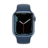 Apple Watch 7 GPS, 41mm Blue Aluminium Case, Abyss Blue Sport Band