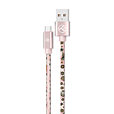 Cablu Tellur, USB - USB-C, 1m, Roz