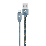 Cablu Tellur, USB - USB-C, 1m, Albastru